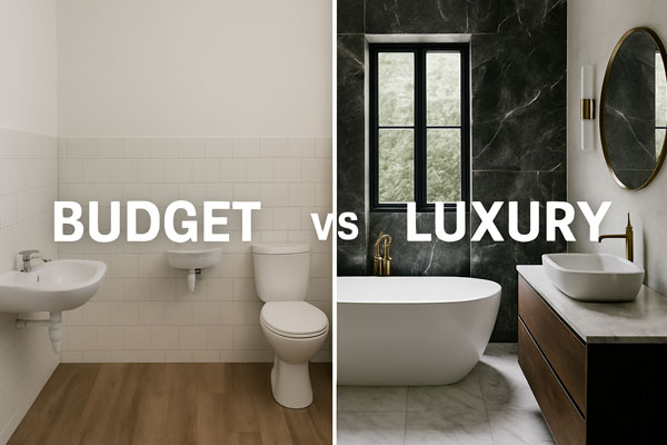 Budget vs. luxury finishings for a bathroom renovation