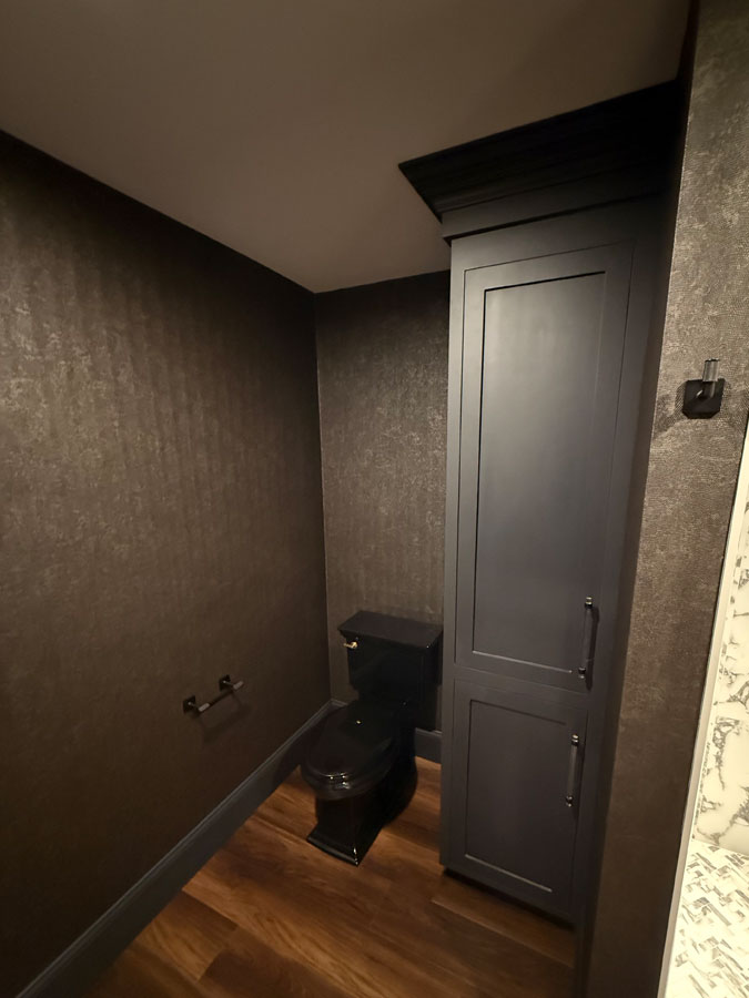 Photo of a finished basement in South Shore MA