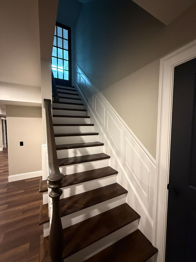 Photo of a finished basement in South Shore MA