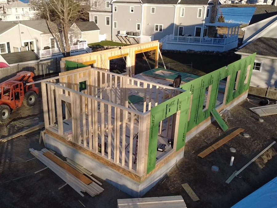Photo of a custom home build in Scituate MA
