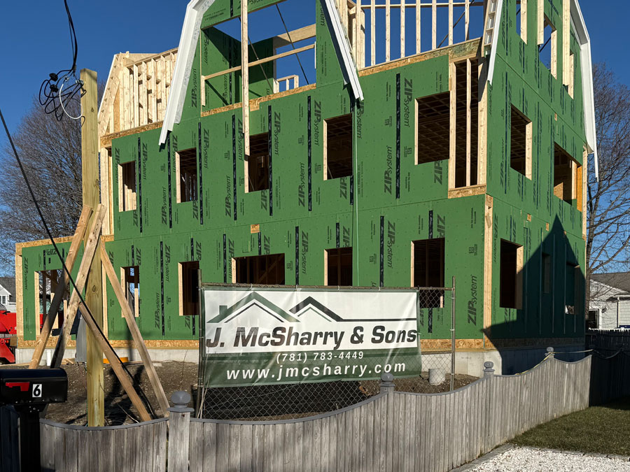 Photo of a custom home build in Scituate MA