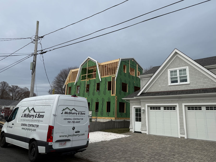 Photo of a custom home build in Scituate MA