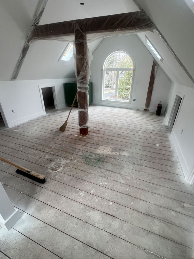 Photo of a home renovation for home office in South Shore MA