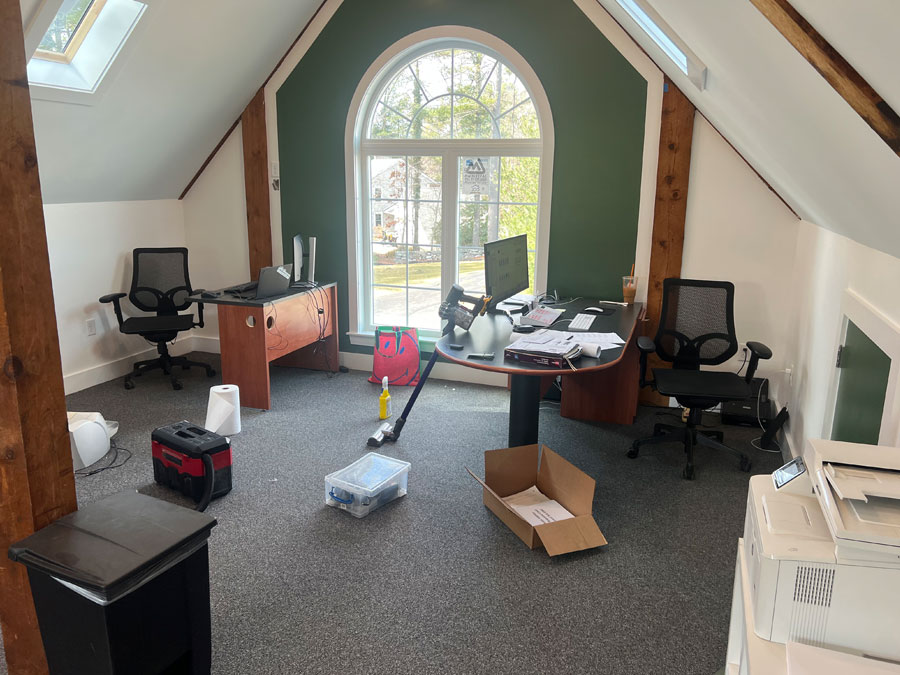 Photo of a home renovation for home office in South Shore MA