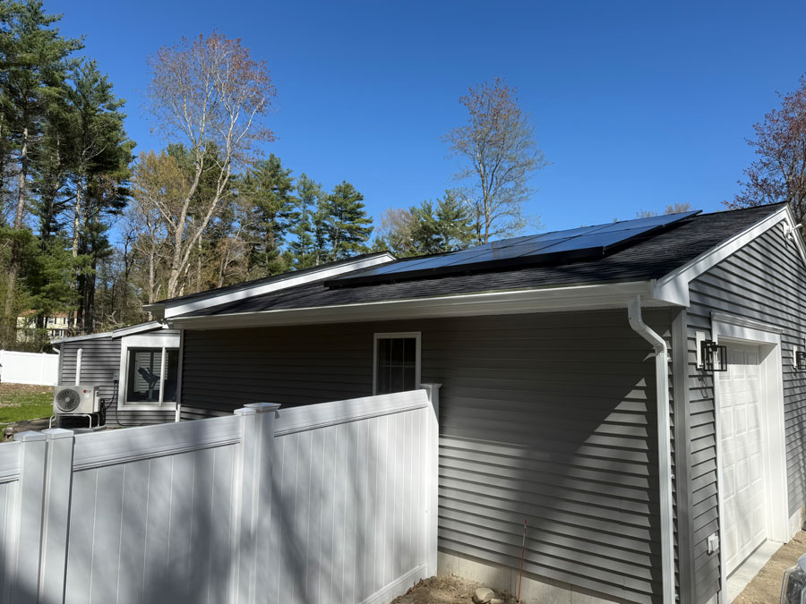 Photo of a garage addition in Hanover MA