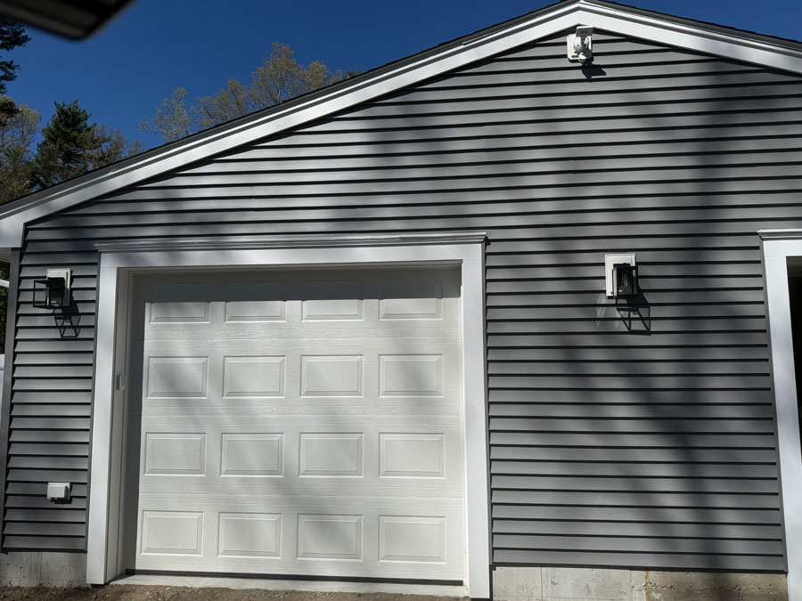 Photo of a garage addition in Hanover MA
