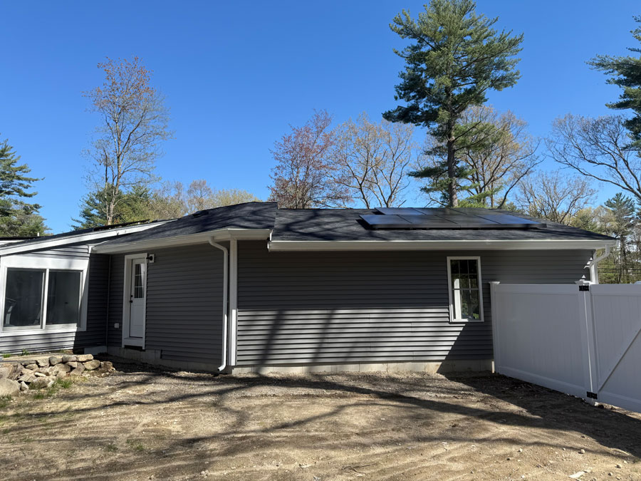 Photo of a garage addition in Hanover MA